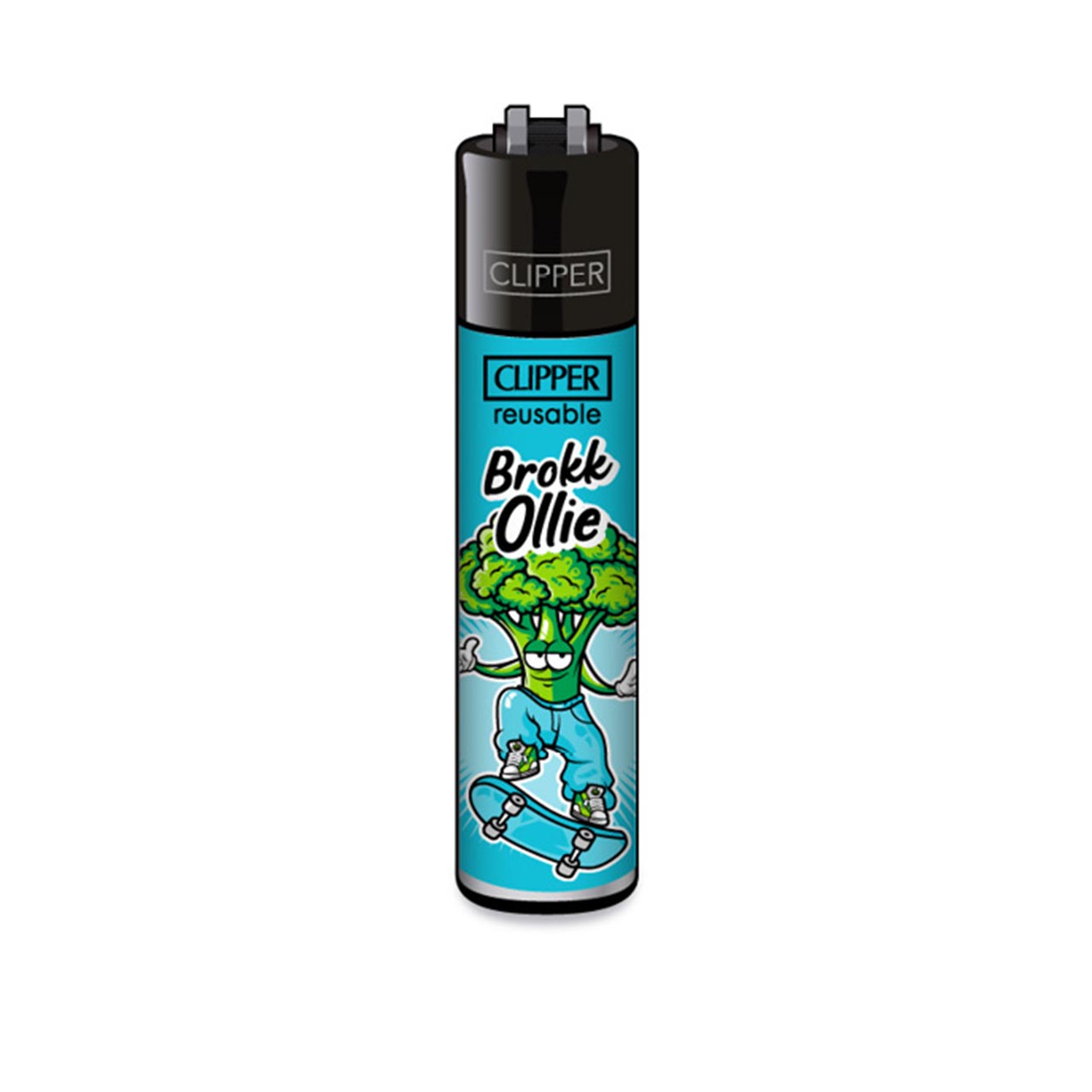 CLIPPER Feuerzeug - Brokkoli Collection - Motiv Brokk Ollie