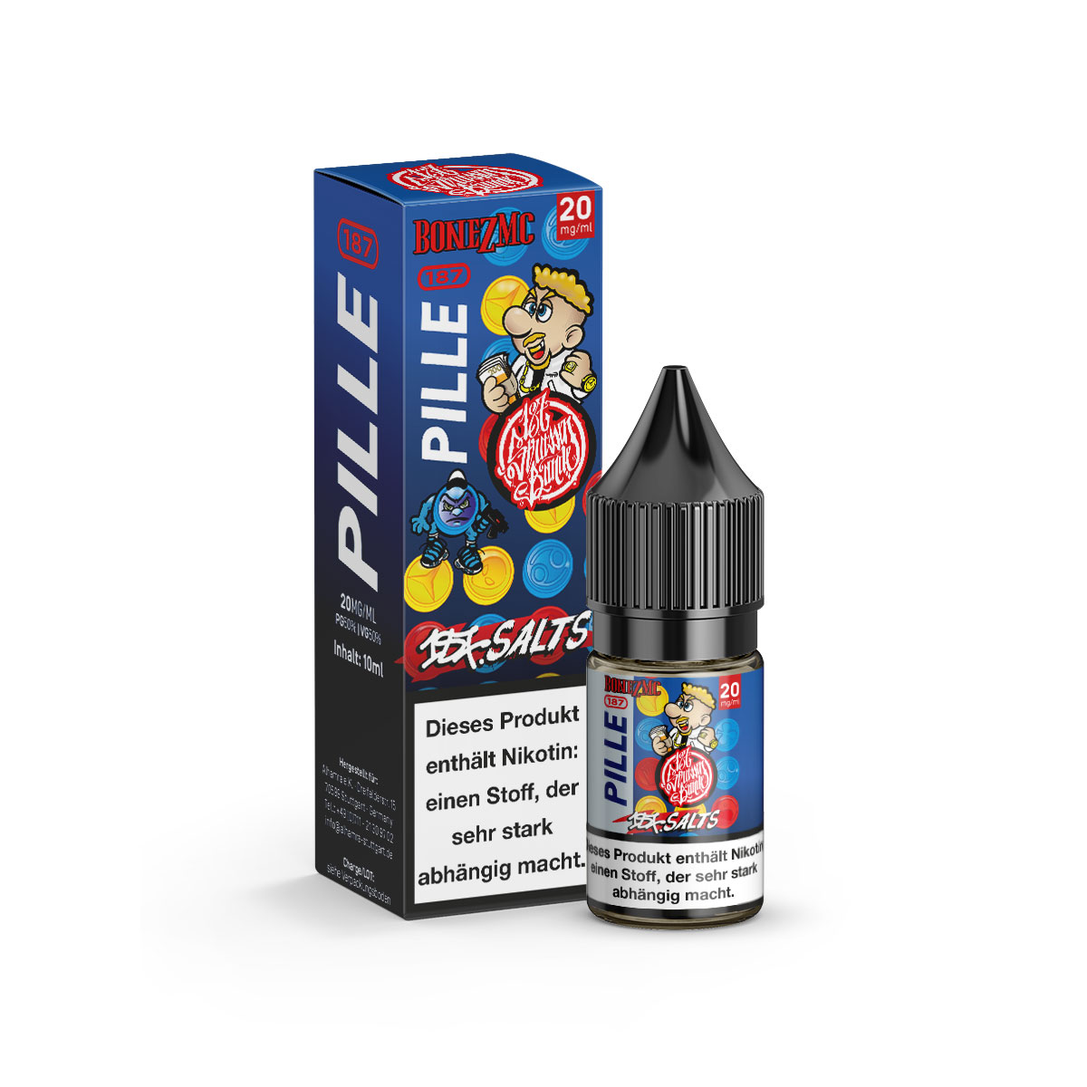 187 Strassenbande - Pille Nikotinsalz Liquid 10ml | 20mg/ml