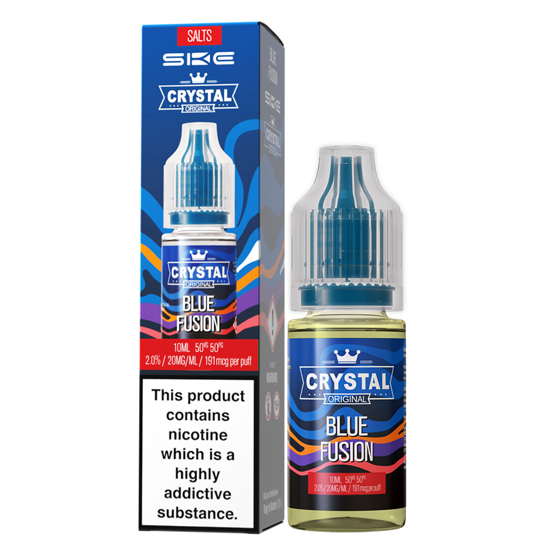 SKE Crystal Liquid 10ml 20mg Blue Fusion SKE Crystal Liquid 10ml 20mg Blue Fusion
