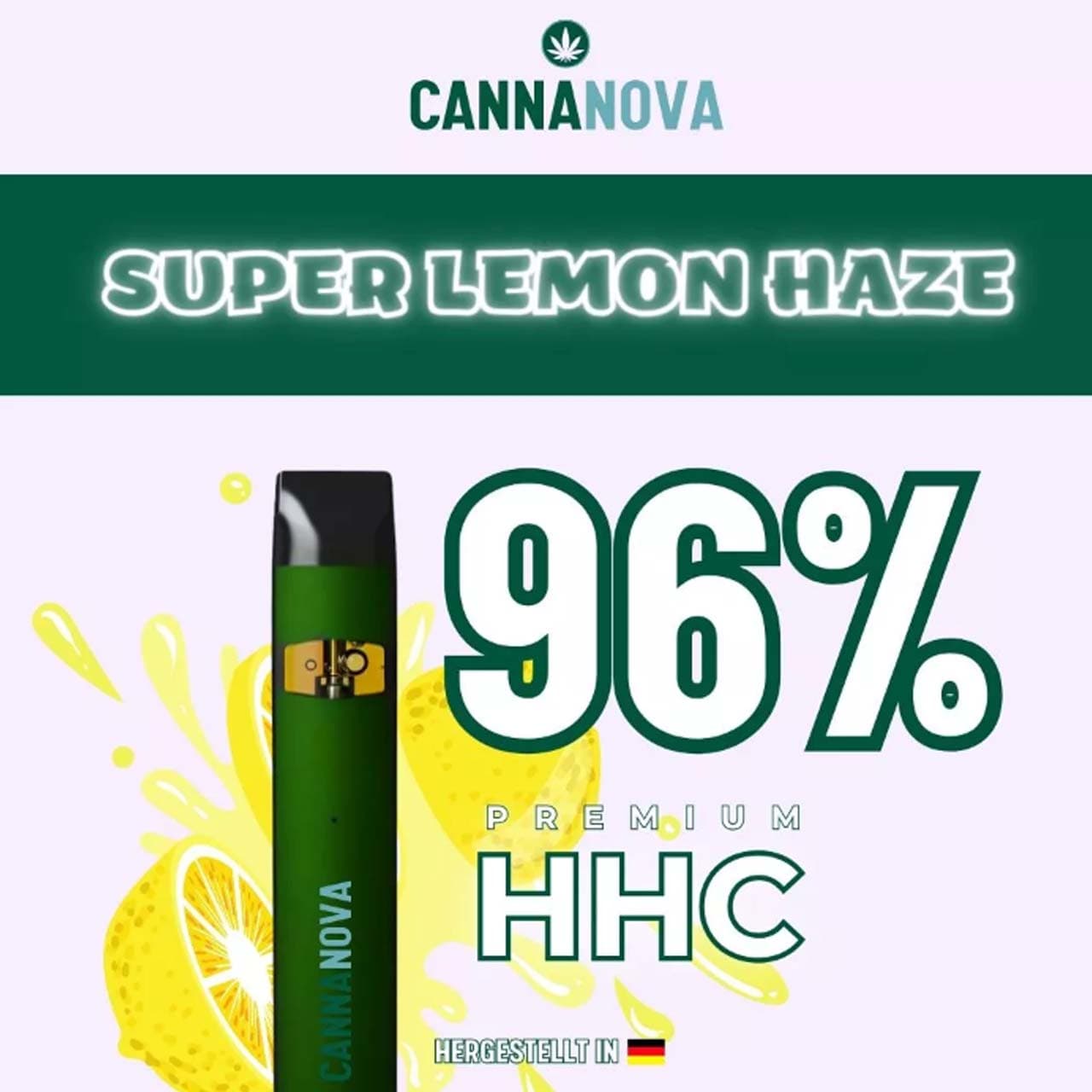 Cannanova HHC Vape Einweg E-Zigarette - Super Lemon Haze 1ml 96%