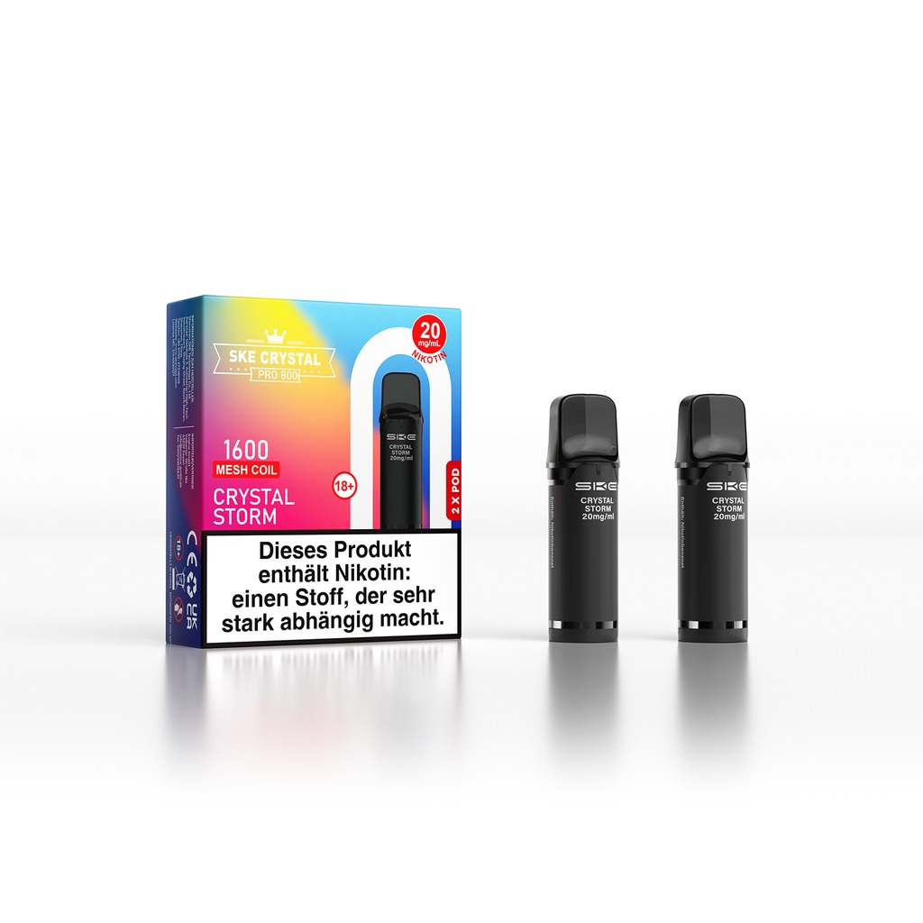 SKE Crystal Pro 800 Pod - Crystal Storm 2% Nikotin (2er Pack)