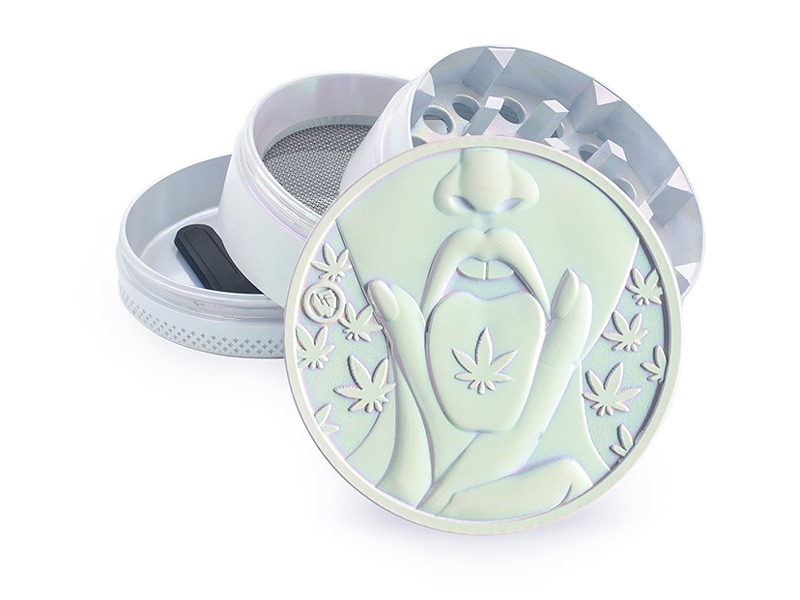 Fire Flow - Grinder "420 Girl" Icy Pearl 3 teilig Ø 4cm
