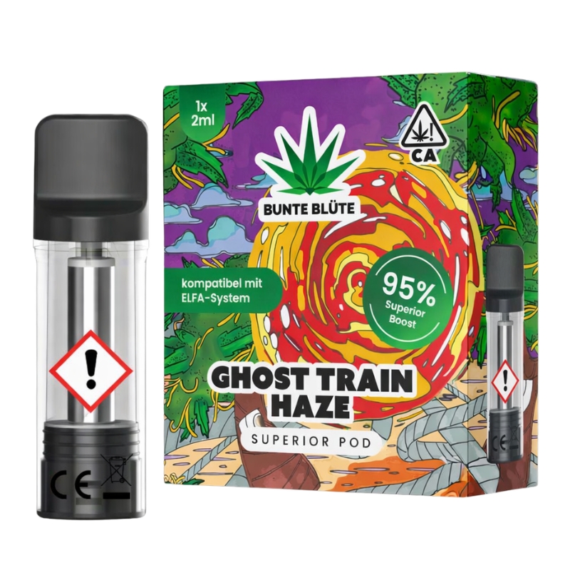 Bunte Blüte 95% Superior Pod Ghost Train Haze 2ml Bunte Blüte 95% Superior Pod Ghost Train Haze 2ml
