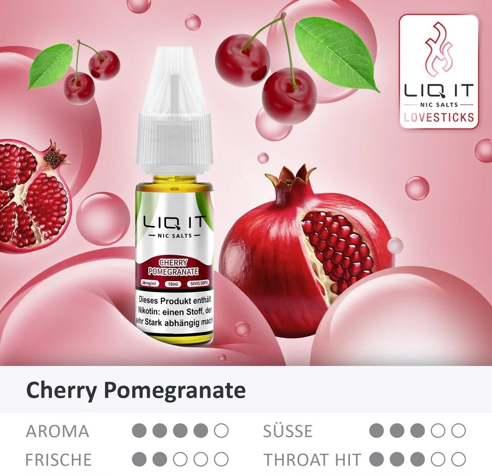 Lovesticks Liq It Liquid Cherry Pomegranate 10ml Eigenschaften Lovesticks Liq It Liquid Cherry Pomegranate 10ml Eigenschaften