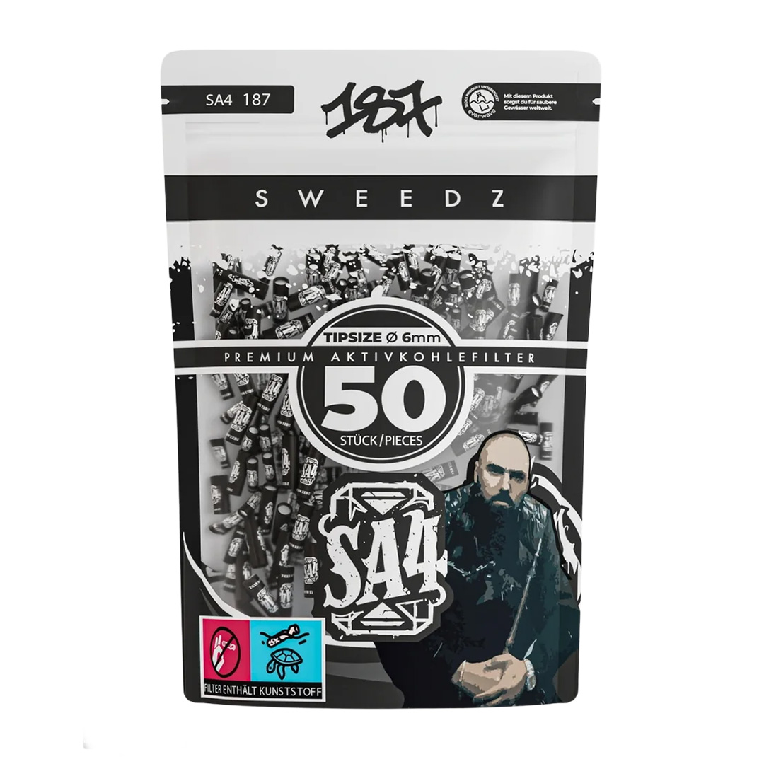 187 Sweedz Aktivkohlefilter SA4 6mm 50 Stück 187 Sweedz Aktivkohlefilter SA4 6mm 50 Stück