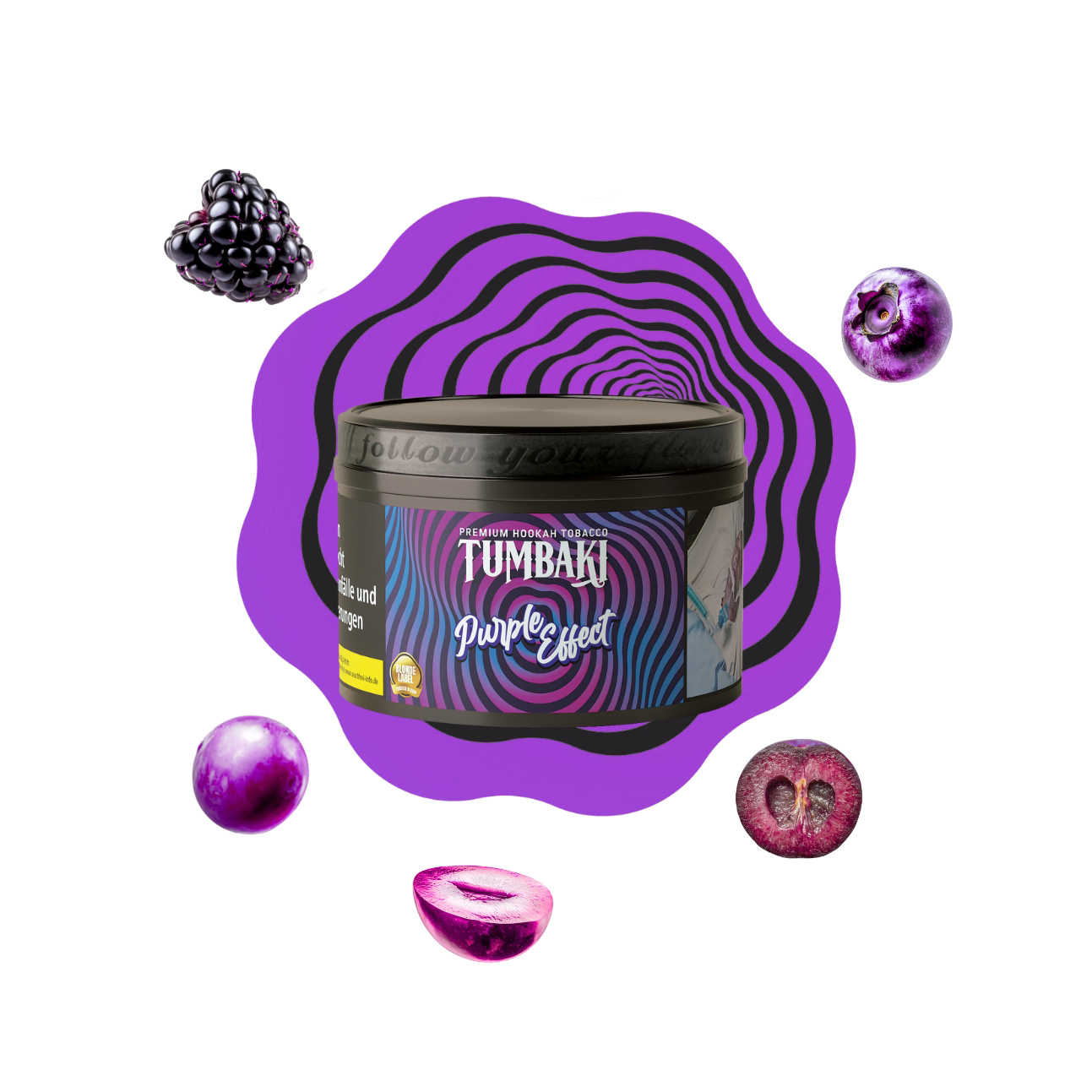 Tumbaki Shisha Tabak Purple Effect 200g