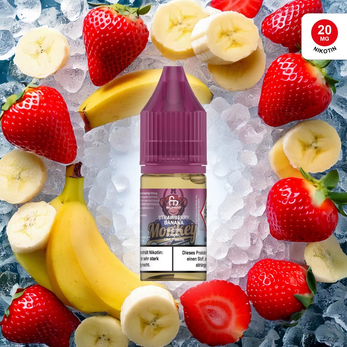 Randm Tornado Liquid Strawberry Banana Nikotinsalz 20mg 10ml