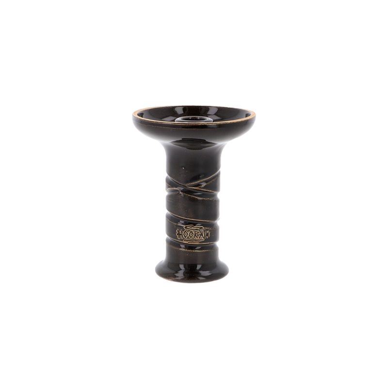 Hookain Lit Lip Shisha Phunnel Full Glazed Shiny Black Hookain Lit Lip Shisha Phunnel Full Glazed Shiny Black
