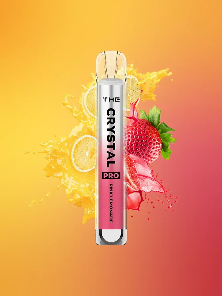 The Crystal Pro - Vape Einweg E-Zigarette Pink Lemonade 2% Nikotin 600 Züge