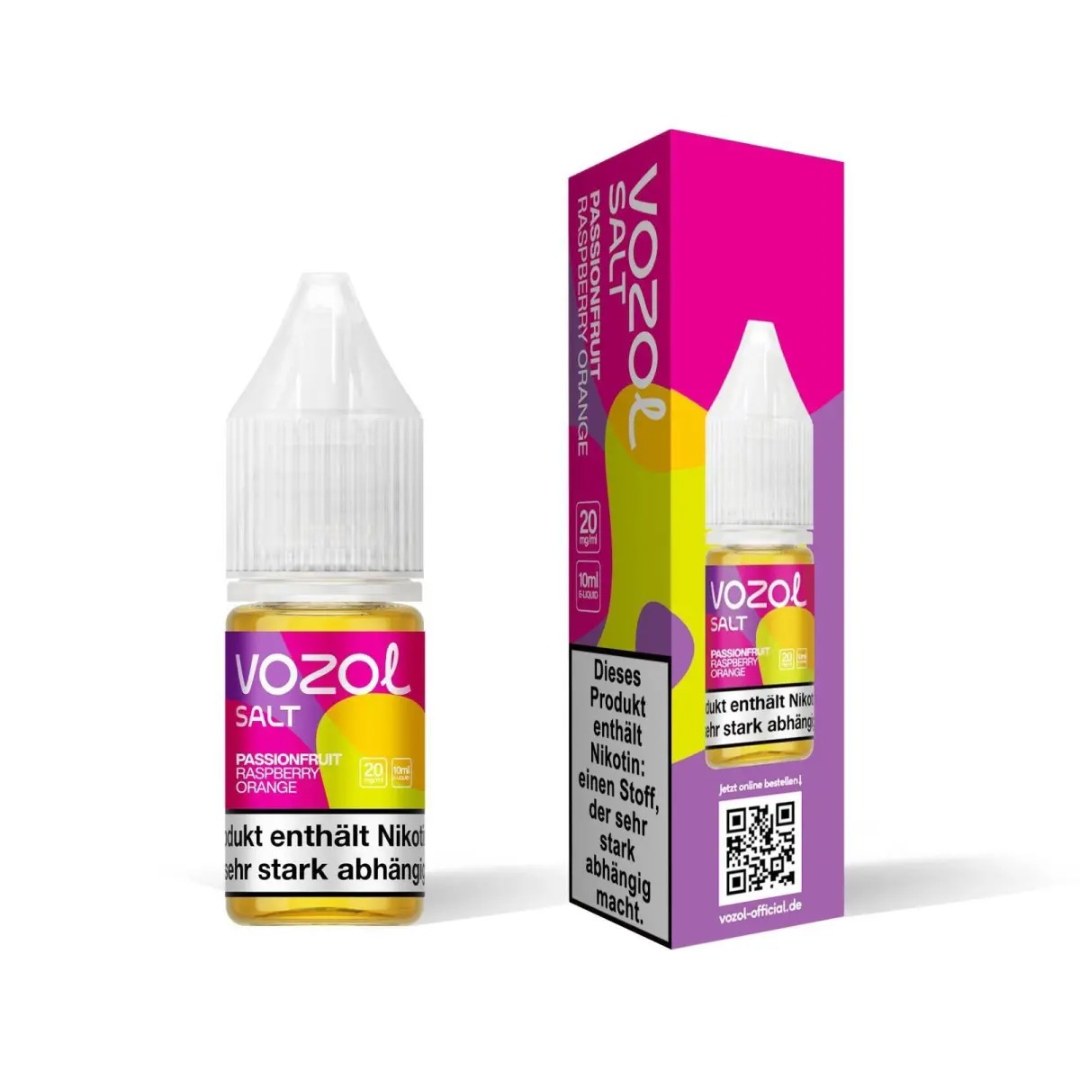 Vozol - Passionfruit Raspberry Orange Nikotinsalz Liquid 10ml | 20mg/ml