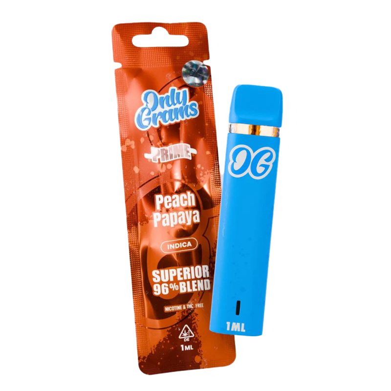 Only Grams Superior Blend Vape Peach Papaya 1ml Only Grams Superior Blend Vape Peach Papaya 1ml