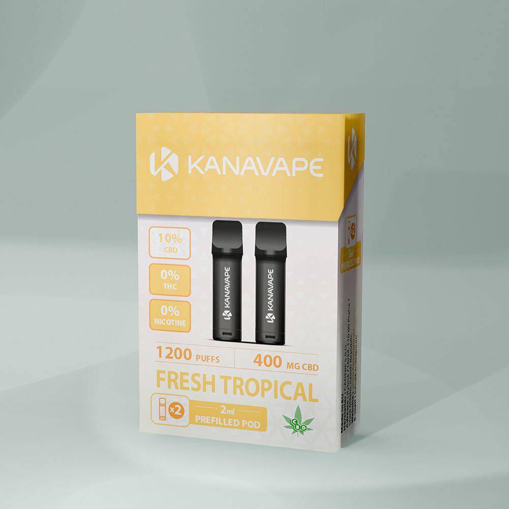 Kanavape CBD Vape Pod - Fresh Tropical (2 Pods)