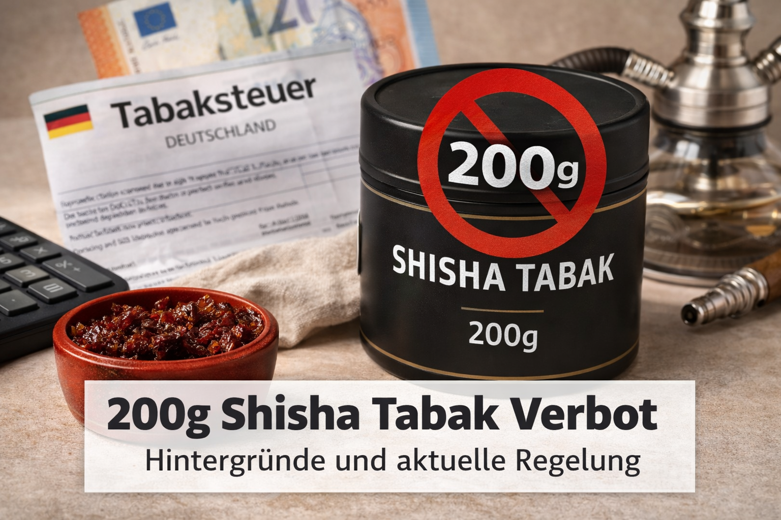 200g Shisha Tabak Verbot und Pfeifentabak