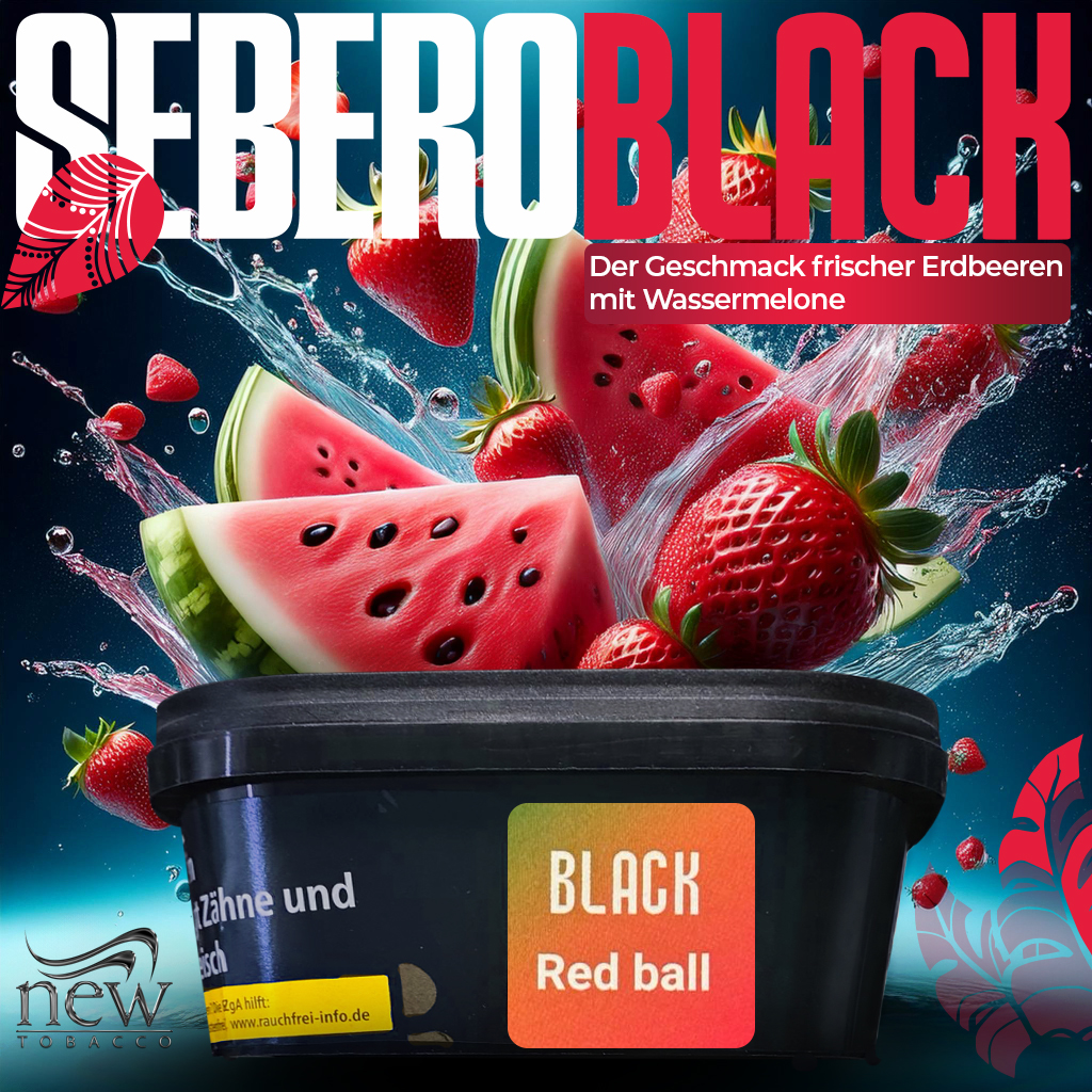 Sebero Black Shisha Tabak - Red Ball 200g