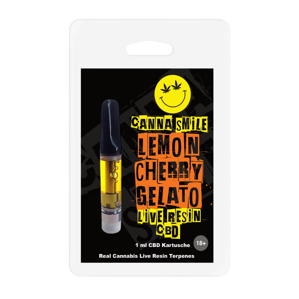 Canna Smile Live Resin CBD Kartusche Lemon Cherry Gelato 1ml Canna Smile Live Resin CBD Kartusche Lemon Cherry Gelato 1ml