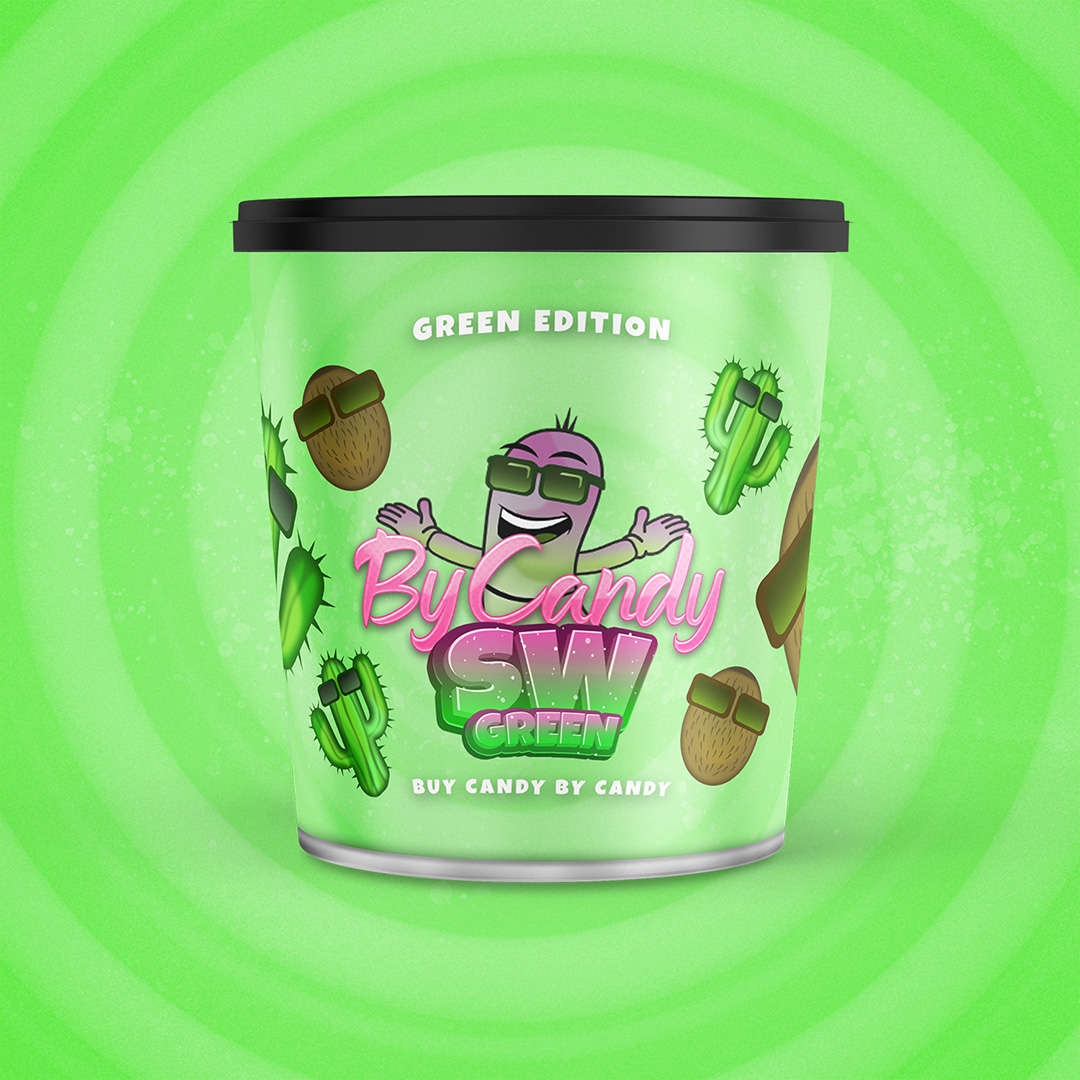 By Candy Shisha Tabak Sweet Wonder Green 200g