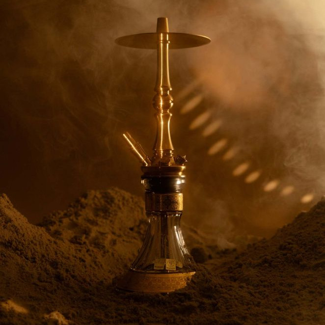 Moze Shisha Tradi M Gold Cut Glass Smoke
