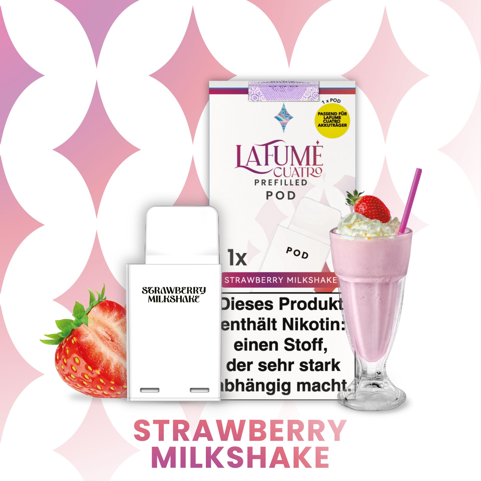 La Fume Cuatro Pod Strawberry Milkshake La Fume Cuatro Pod Strawberry Milkshake