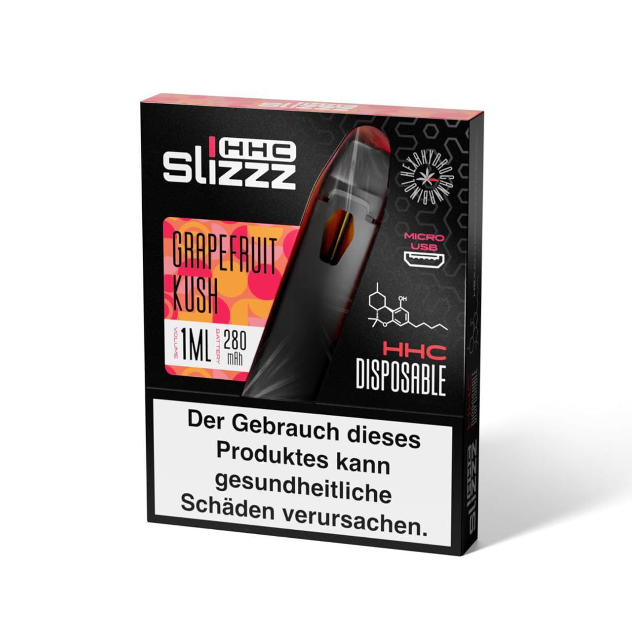 Slizzz HHC Vape Einweg E-Zigarette Grapefruit Kush 95%