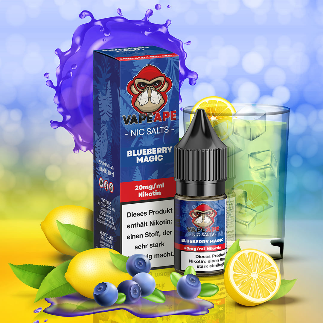 Vape Ape Liquid 10ml 20mg Blueberry Magic Vape Ape Liquid 10ml 20mg Blueberry Magic