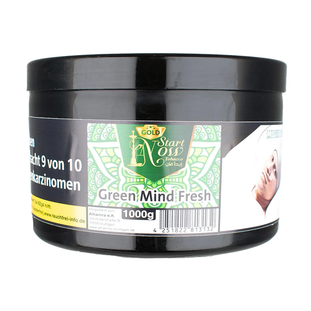 Start Now Gold Virginia Shisha Tabak Green Mind Fresh 1kg