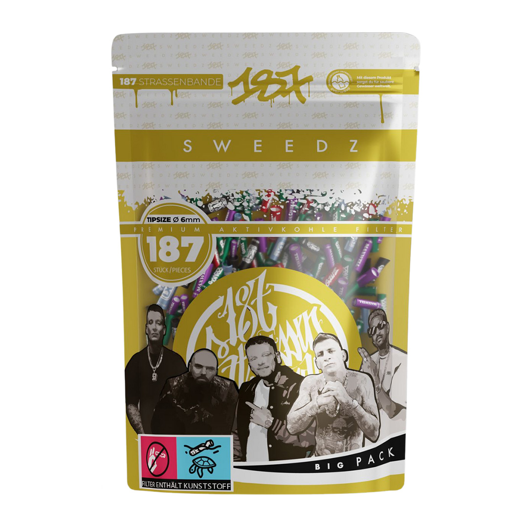 187 Sweedz Aktivkohlefilter Crew Pack 6mm 187 Stück
