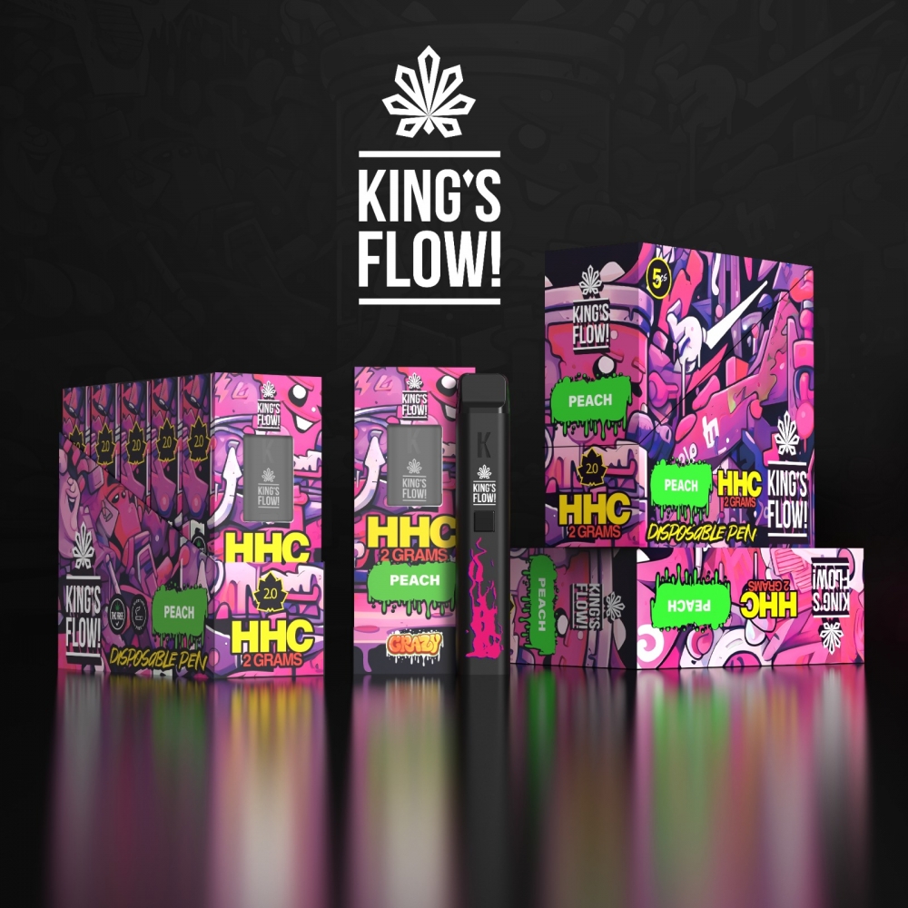 King's Flow! HHC Vape - Peach 2ml