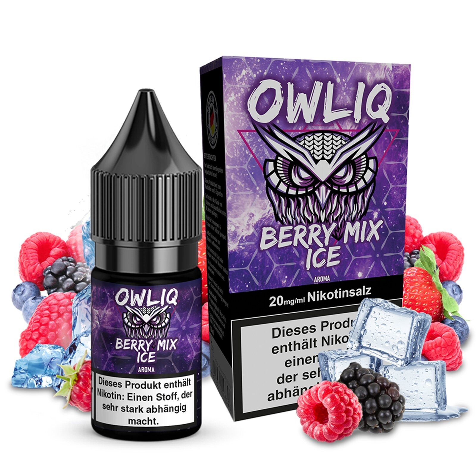 Owliq Liquid Berry Mix Ice 10ml 20mg Owliq Liquid Berry Mix Ice 10ml 20mg