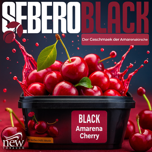 Sebero Black Shisha Tabak Amarena Chry 200g