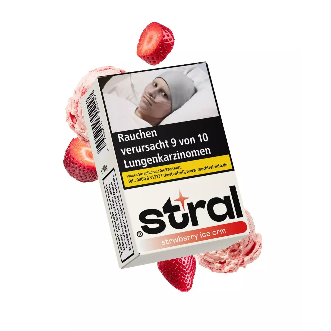 Stral Virginia Shisha Tabak Strawbarry Ice Crm 50g
