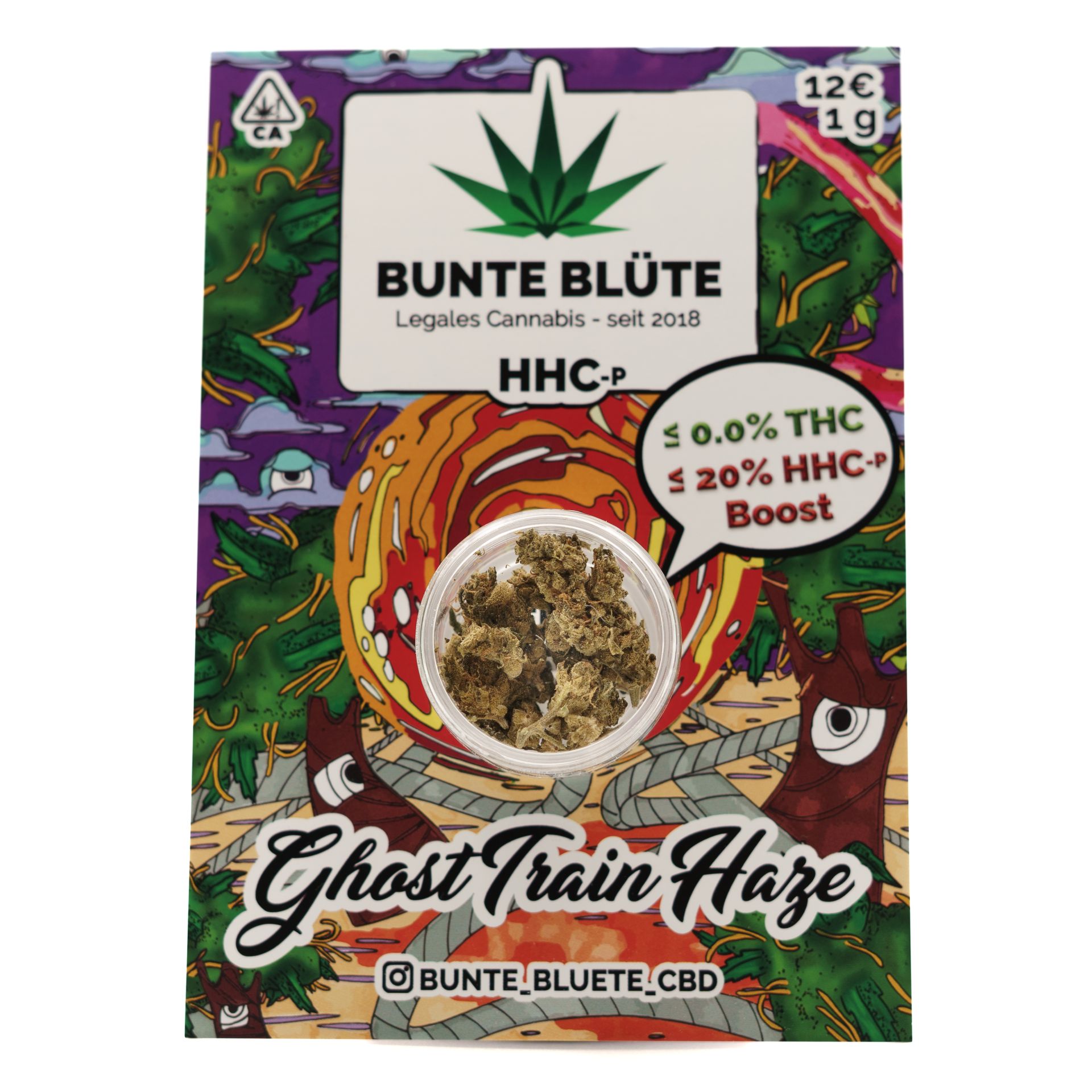 Bunte Blüte HHC-P Blüte - Ghost Train Haze 20% 1g