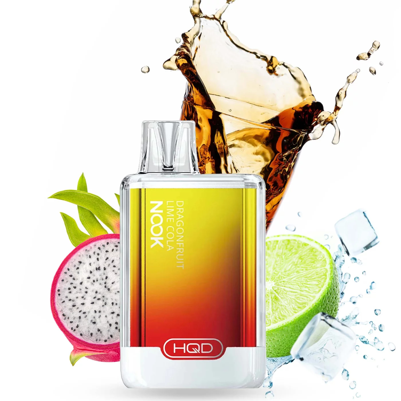 HQD Nook - Vape Einweg E-Zigarette - Dragonfruit Lime Cola 1,8% Nikotin
