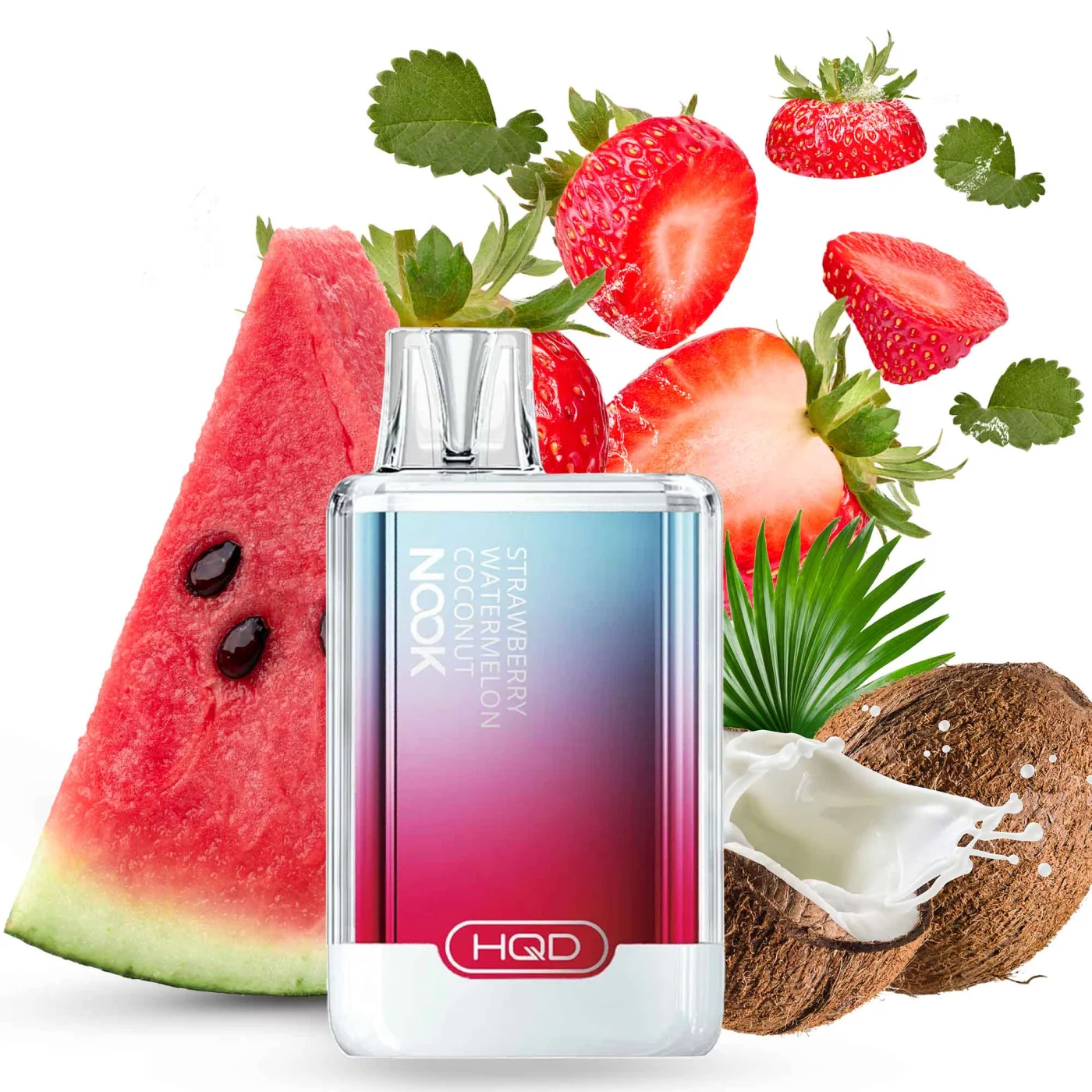 HQD Nook - Vape Einweg E-Zigarette - Strawberry Watermelon Coconut 1,8% Nikotin