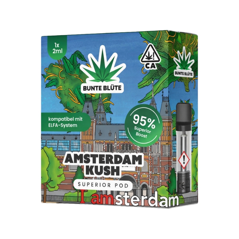 Bunte Blüte 95% Superior Pod Amsterdam Kush 2ml Bunte Blüte 95% Superior Pod Amsterdam Kush 2ml