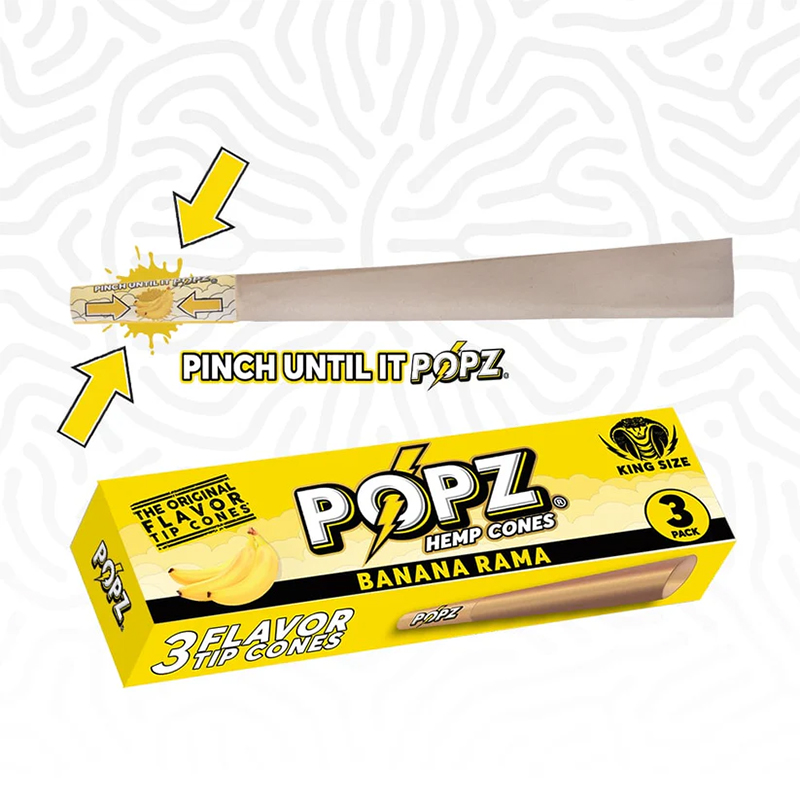 King Palm PopZ Hemp Cones Banana Rama 3er Pack