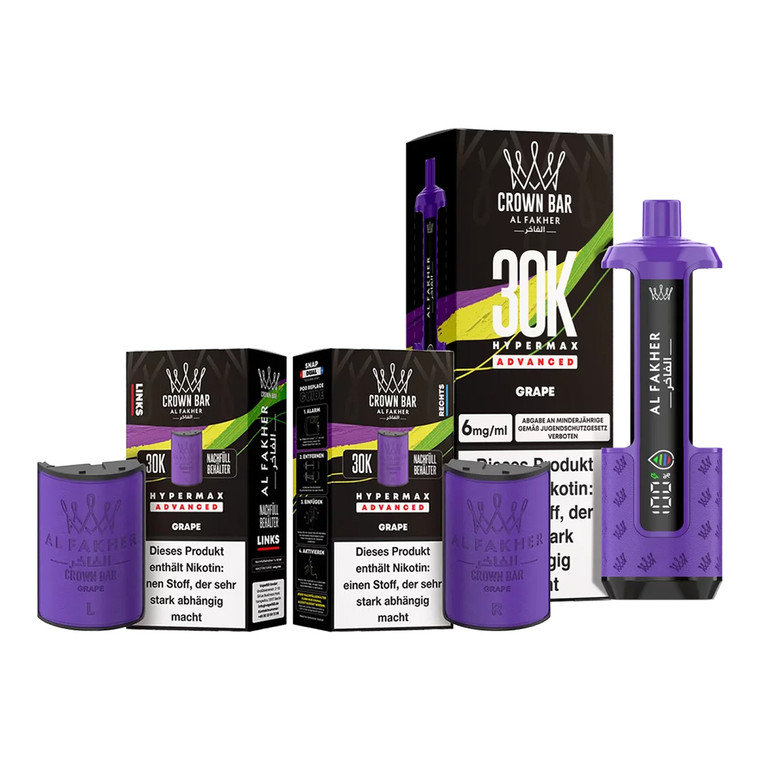 Al Fakher Crown Bar 30K Hypermax Advanced Grape