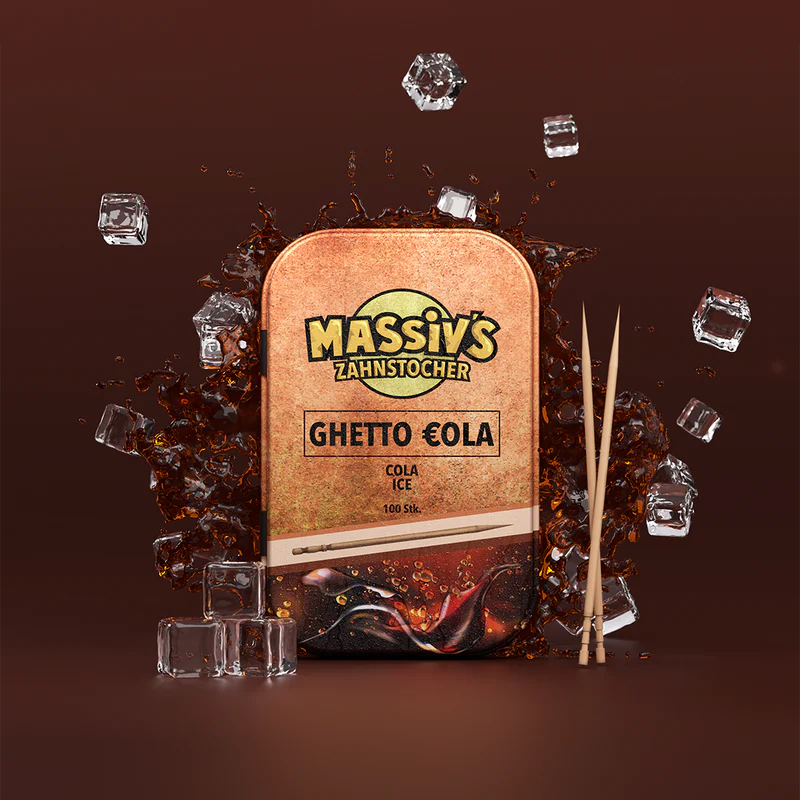 Massiv Zahnstocher 100 Stück mit Geschmack Ghetto Cola Massiv Zahnstocher 100 Stück mit Geschmack Ghetto Cola