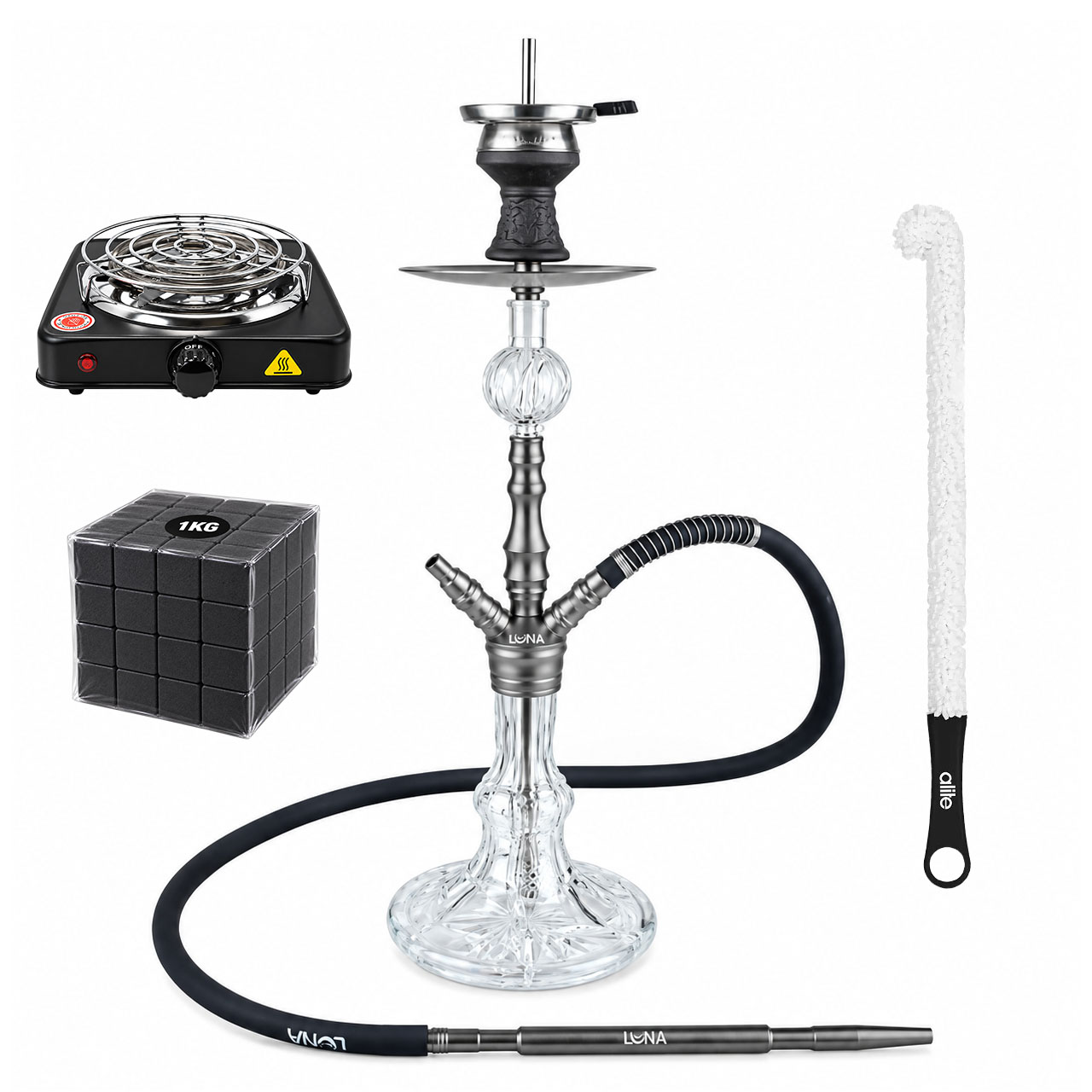 Luna Shisha Minima 2.0 Komplettset Grau Luna Shisha Minima 2.0 Komplettset Grau