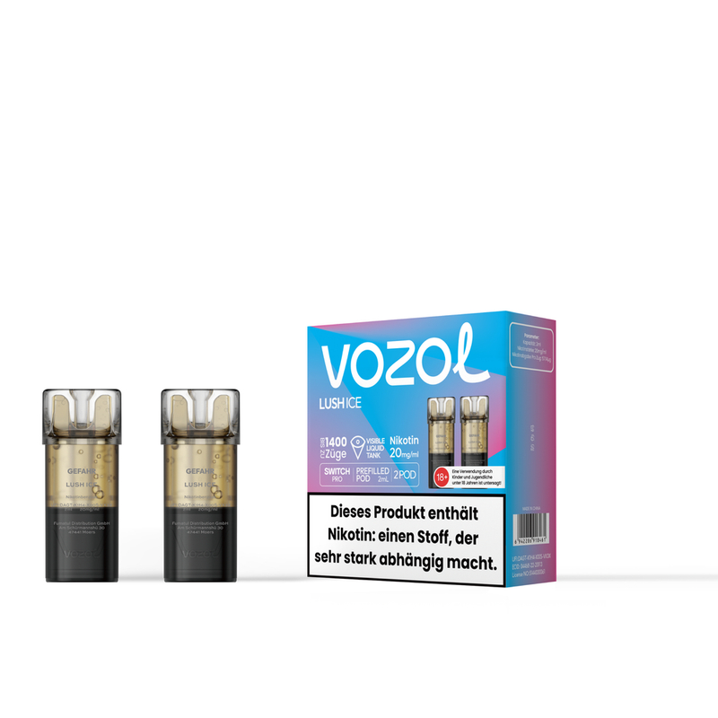 Vozol Switch Pro - Pod - Lush Ice 2% Nikotin 700 Züge (2 Pods)