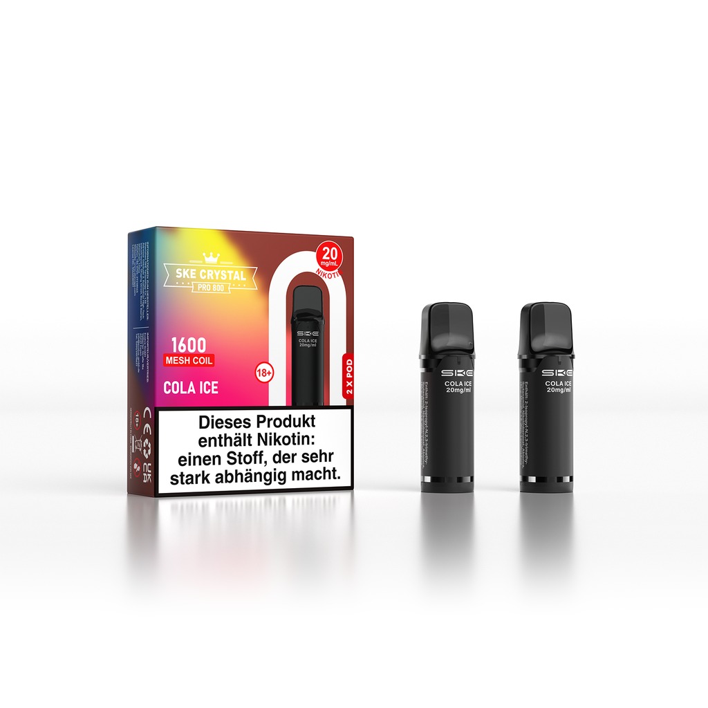 SKE Crystal Pro 800 Pod - Cola Ice 2% Nikotin (2er Pack)