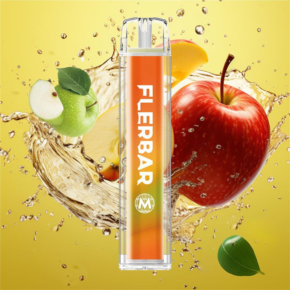 Flerbar-M-Double-Apple-20mg-Nikotin Flerbar Vape Einweg E-Zigarette Double Apple 2% Nikotin