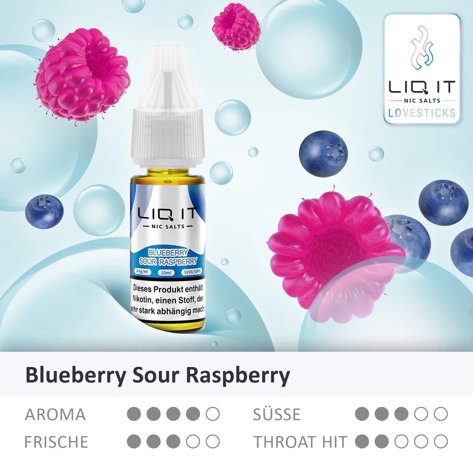 Lovesticks Liq It Liquid Blueberry Sour Raspberry 10ml Eigenschaften Lovesticks Liq It Liquid Blueberry Sour Raspberry 10ml Eigenschaften
