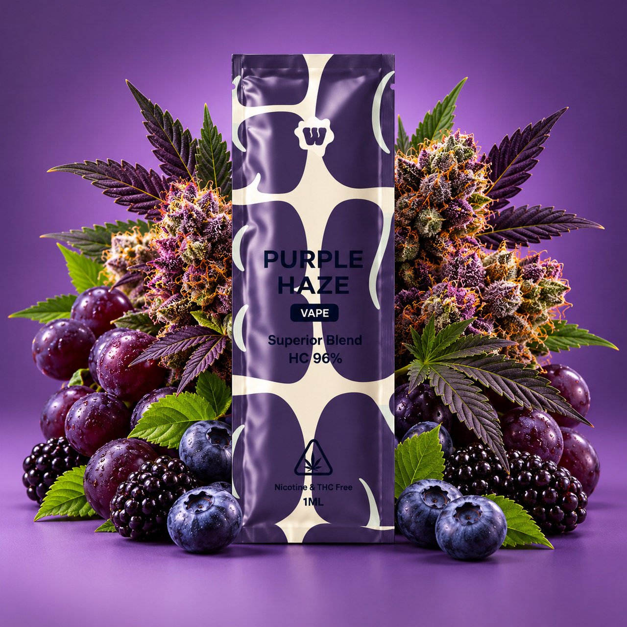 Weed For Friends HC Vape Purple Haze 1ml Weed For Friends HC Vape Purple Haze 1ml