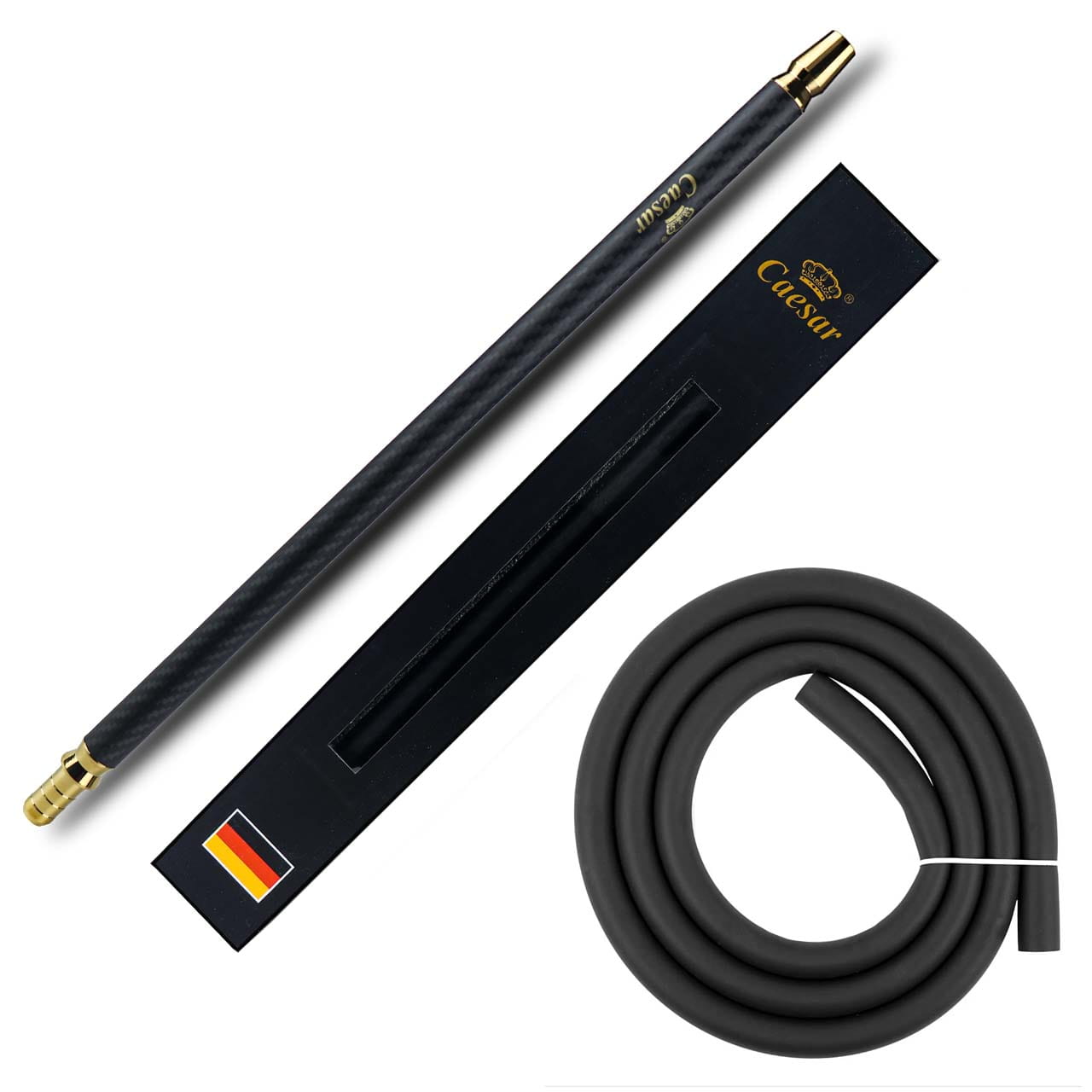 Carbonset-neu Caesar / Aladin Carbonmundstückset - Schwarz inkl. Schlauch