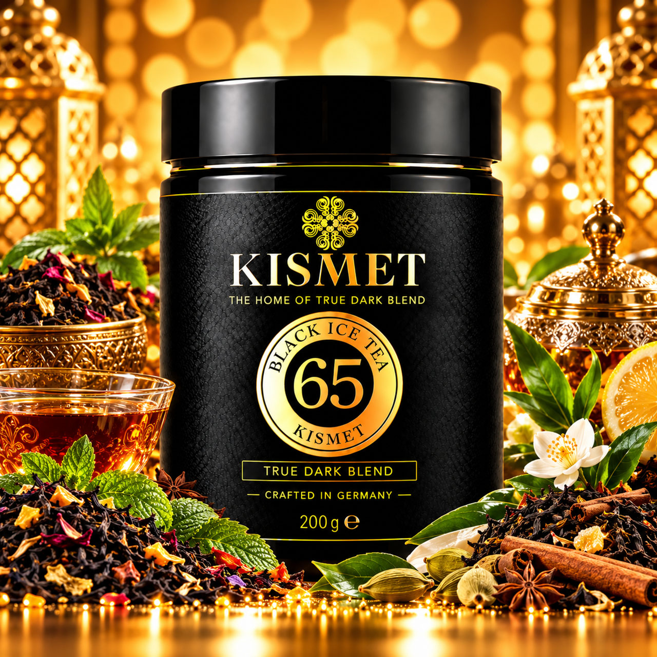 Kismet Darkblend Shisha Tabak Black Ice Tea #65 200g