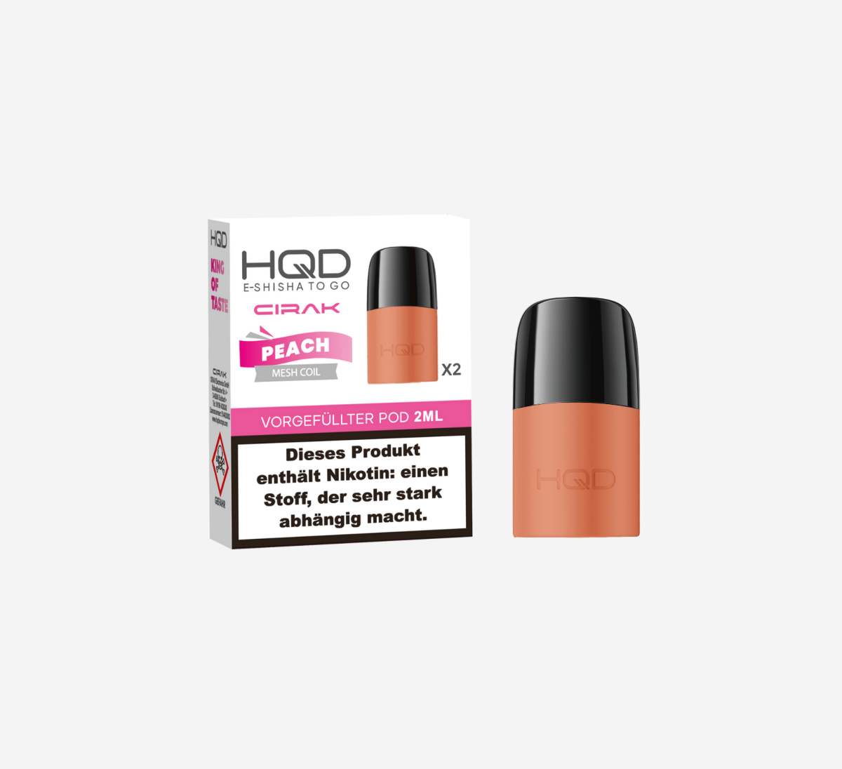 HQD Cirak Pod - Peach 1,8% Nikotin (2 Pods)