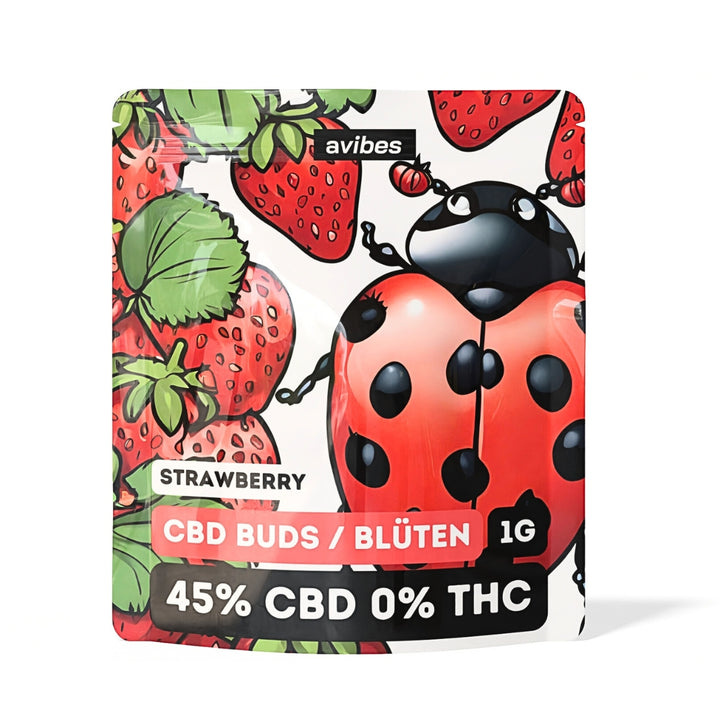avibes CBD Blüte - Strawberry 45% 1g
