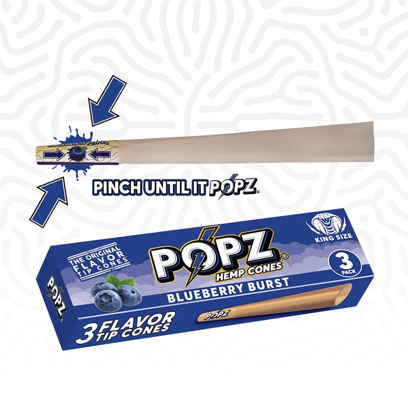 King Palm PopZ Hemp Cones Blueberry Burst 3er Pack