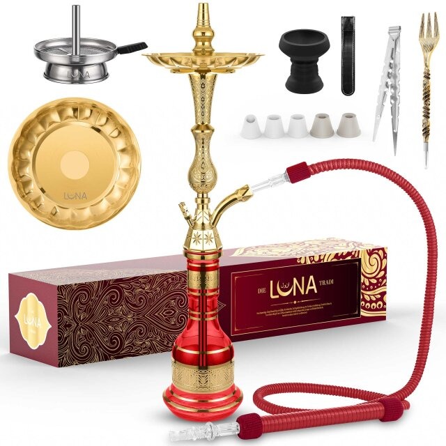 Luna Hookah Shisha Tradi Set Rot Luna Hookah Shisha Tradi Set Rot