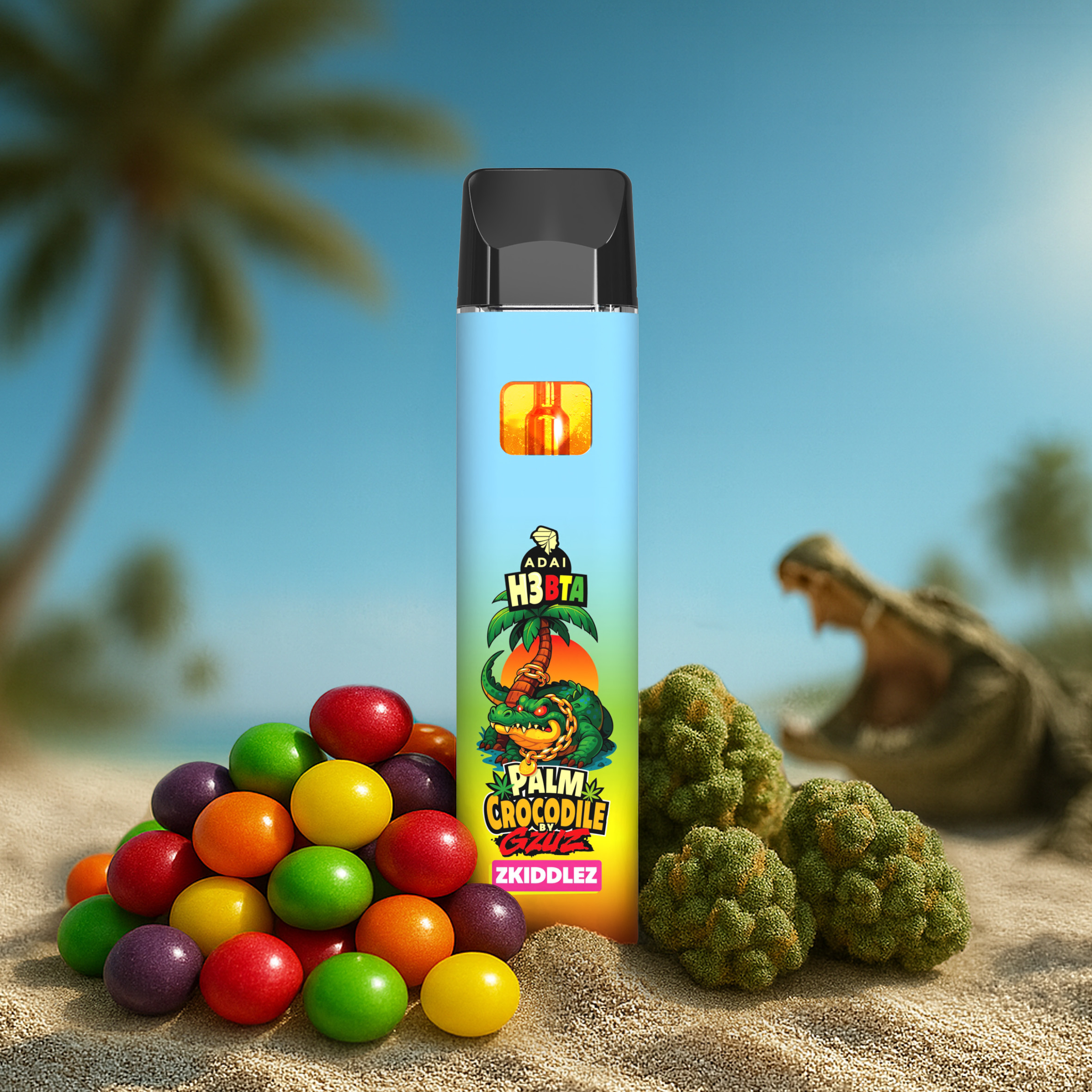 Palm Crocodile by GZUZ H3BTA Vape Zkiddlez 1ml Palm Crocodile by GZUZ H3BTA Vape Zkiddlez 1ml